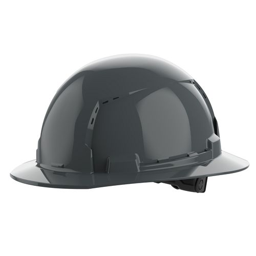 Main product image of BOLT Gray Full Brim Vented Hard Hat w/ 6 pt Ratcheting Suspension (USA) - Type 1, Class C, 48-73-1235