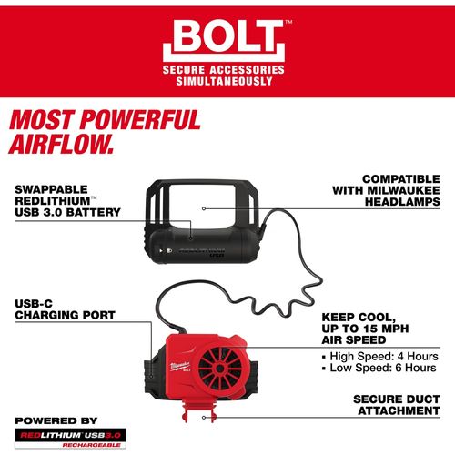 Main product image of BOLT REDLITHIUM USB Cooling Fan, 48-73-1385