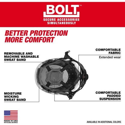Main product image of BOLT 4PT Grey Non-Vented Safety Helmet - Type 2, Class E, 48-73-1515