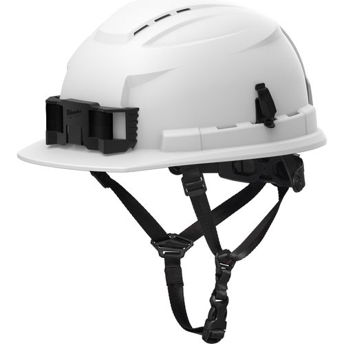 Main product image of BOLT 4PT Custom White Front Brim Vented Safety Helmet - Type 2, Class C, 48-73-1520C