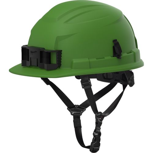 Main product image of BOLT 4PT Custom Green Front Brim Non-Vented Safety Helmet - Type 2, Class E, 48-73-1527C