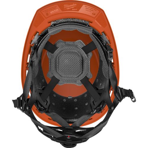Main product image of BOLT 4PT Safety Orange Front Brim Non-Vented Safety Helmet - Type 2, Class E, 48-73-1533