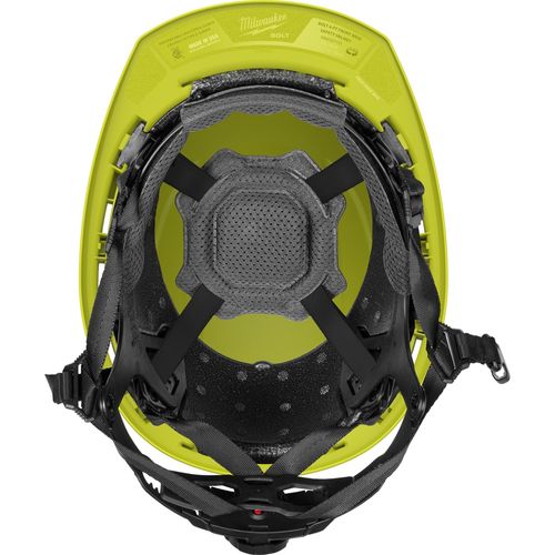 Main product image of BOLT 4PT High Visibility Green Front Brim Non-Vented Safety Helmet - Type 2, Class E, 48-73-1537