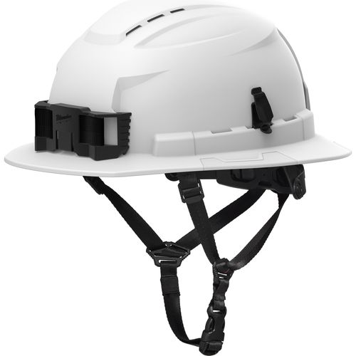 Main product image of BOLT 4PT Custom White Full Brim Vented Safety Helmet - Type 2, Class C, 48-73-1540C