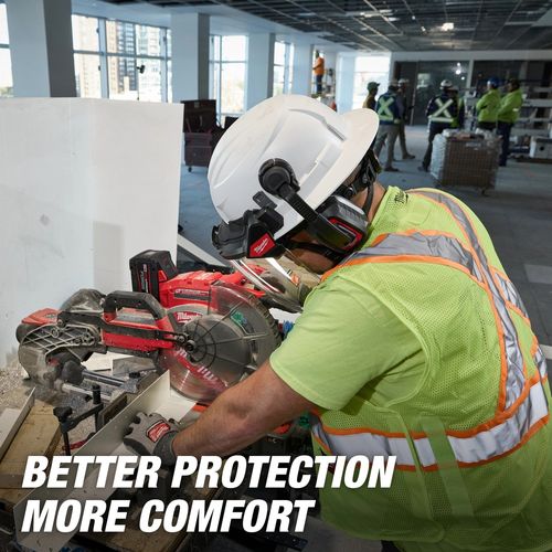 Main product image of BOLT 4PT High Visibility Green Full Brim Non-Vented Safety Helmet - Type 2, Class E, 48-73-1557