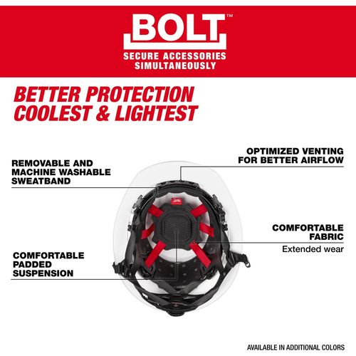 Main product image of BOLT Gray Full Brim Vented Safety Helmet – Type 2, Class C, 48-73-1664