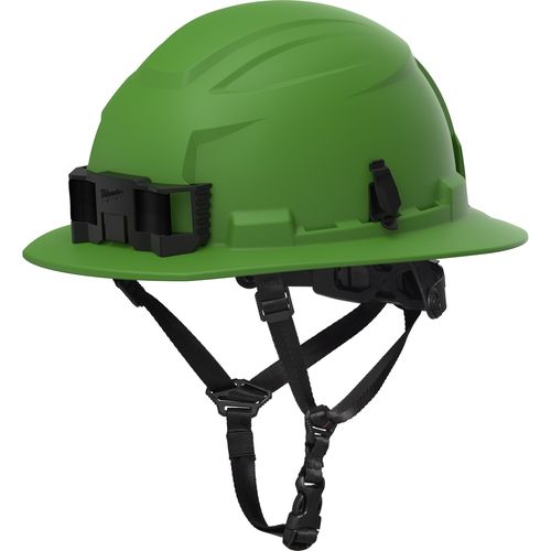 Main product image of BOLT Green Full Brim Non-Vented Safety Helmet – Type 2, Class E - Custom Logo, 48-73-1691C