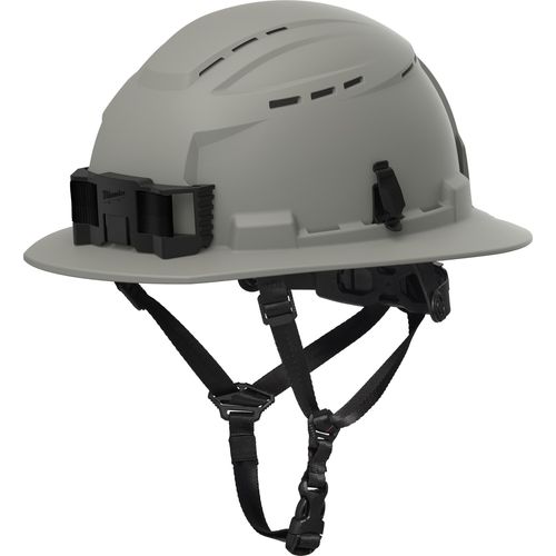 Main product image of BOLT Light Gray Full Brim Vented Safety Helmet – Type 2, Class C - Custom Logo, 48-73-1692C