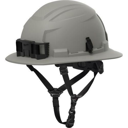 Main product image of BOLT Light Gray Full Brim Non-Vented Safety Helmet – Type 2, Class E - Custom Logo, 48-73-1693C