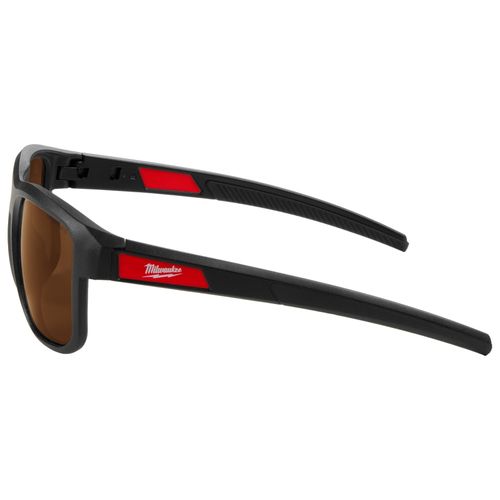 Main product image of Full Frame Safety Glasses with Removable Side Shields - Brown Anti-Scratch Lenses, 48-73-2516