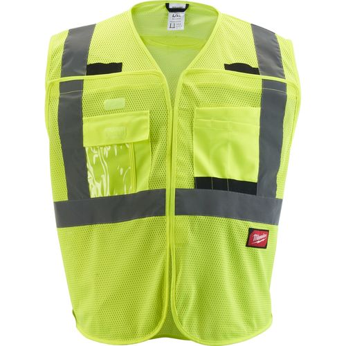 Main product image of Class 2 Breakaway High Visibility Yellow Mesh Safety Vest (2XL/3XL) 48-73-5123