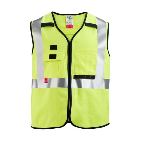 Main product image of AR/FR Cat. 1 Class 2 High Visibility Yellow Safety Vest (4XL/5XL), 48-73-5304