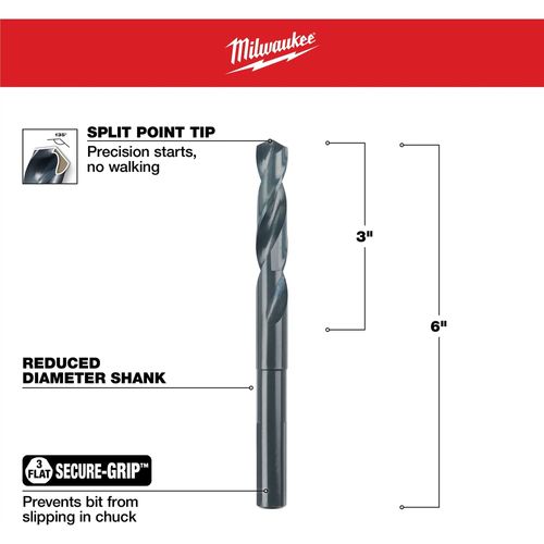 Main product image of 17/32" S&D Black Oxide Drill Bit, 48-89-2739