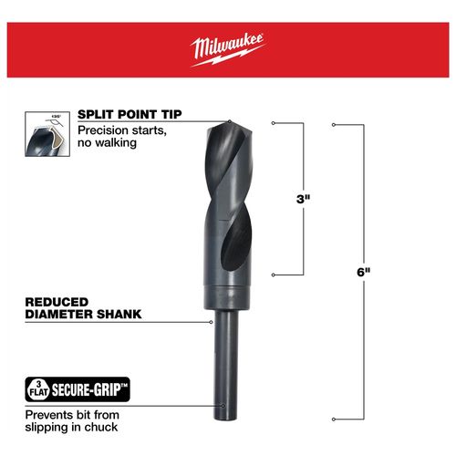 Main product image of 1" S&D Black Oxide Drill Bit, 48-89-2754