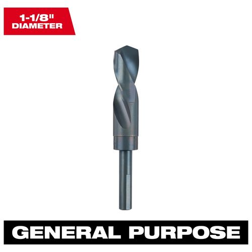 Main product image of 1-1/8" S&D Black Oxide Drill Bit, 48-89-2756
