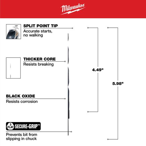 Main product image of 14 Piece THUNDERBOLT Black Oxide Drill Bit Set , 48-89-2800