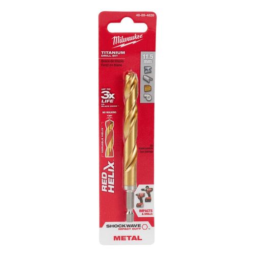Main product image of 11.50 mm Dia 135 deg Point High Speed Steel Jobber Drill Titanium Coated, 48-89-4826