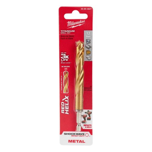 Main product image of 12.00 mm Dia 135 deg Point High Speed Steel Jobber Drill Titanium Coated, 48-89-4827