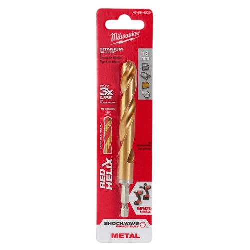 Main product image of 13.00 mm Dia 135 deg Point High Speed Steel Jobber Drill Titanium Coated, 48-89-4829