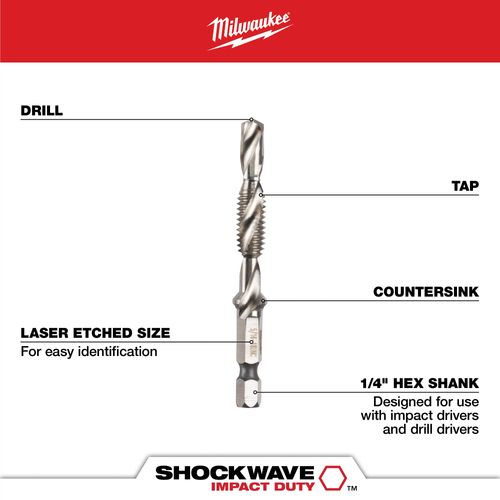 Main product image of 5 Piece SHOCKWAVE Impact Duty Metric Drill and Tap Bit Set, 48-89-4875