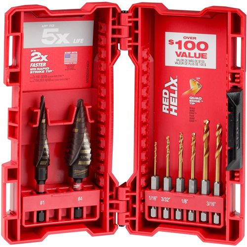 Main product image of 8 Piece Impact Step and Drill Bit Set, 48-89-9252