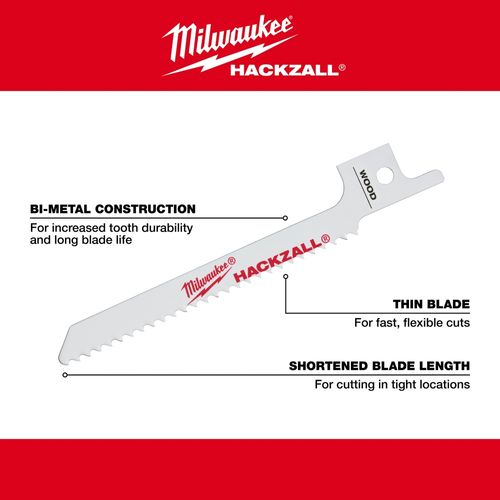 Main product image of 3-1/2" 10 TPI SAWZALL Blade for Wood Scroll (Pack of 5), 49-00-5310