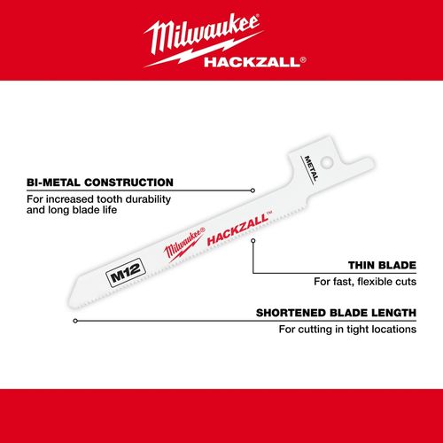 Main product image of 3-1/2" 24 TPI SAWZALL Blade for Metal Scroll (Pack of 5), 49-00-5324