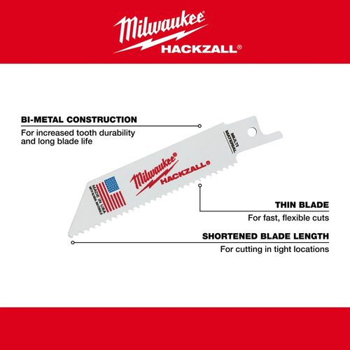 Main product image of 4" 10 TPI SAWZALL Blade for Multi-Material (Pack of 5), 49-00-5410
