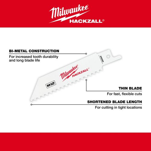 Main product image of 4" 6 TPI SAWZALL Blade for Wood with Nails (Pack of 5), 49-00-5460