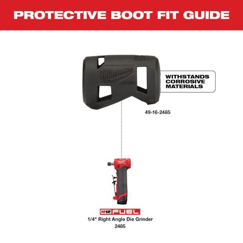 Main product image of M12 FUEL 1/4" Right Angle Die Grinder Rubber Boot, 49-16-2485
