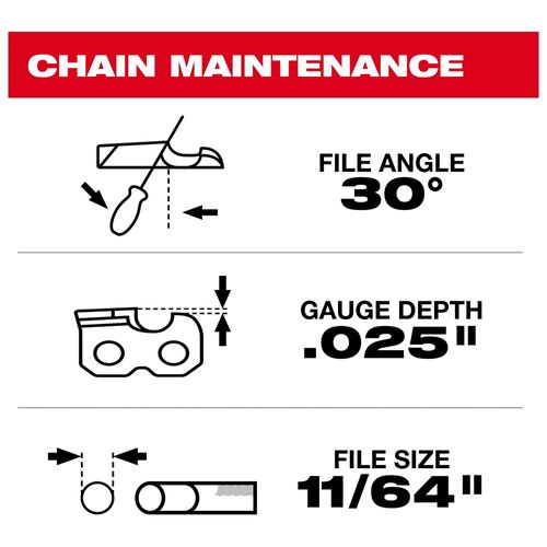 Main product image of 10" 3/8" LOW PROFILE Pitch, .043" Gauge Saw Chain, 49-16-2723