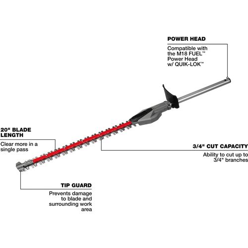 Main product image of M18 FUEL QUIK-LOK Hedge Trimmer Attachment, 49-16-2796