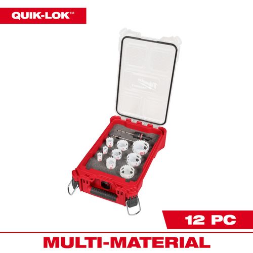 Main product image of 12 Piece QUIK LOK Hole Dozer Bi-Metal Hole Saw Kit w/ PACKOUT Compact Organizer