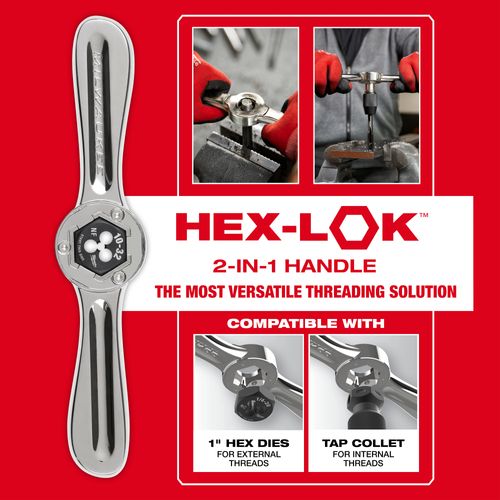 Main product image of 38 Piece SAE Tap & Die PACKOUT Set w/ HEX-LOK 2-in-1 Handle, 49-22-5604