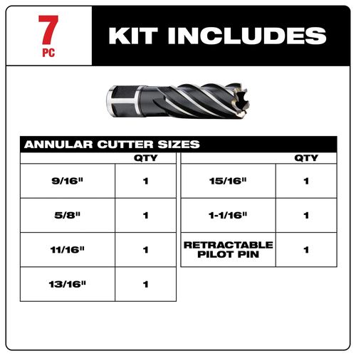 Main product image of Annular Cutter Set - 6 Piece , 49-22-8400