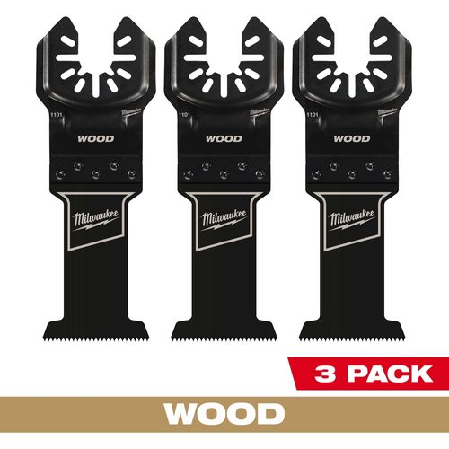 Main product image of 1-3/8" High Carbon Steel Wood Universal Fit Oscillating Multi-Tool Blade (Pack of 3), 49-25-1103