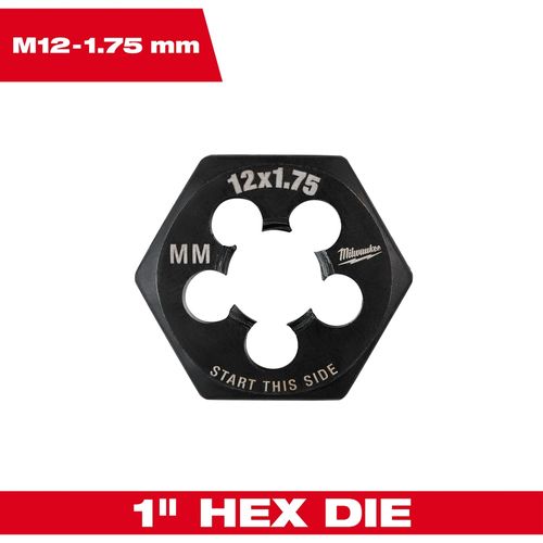 Main product image of M12-1.75 mm 1" Hex Threading Die, 49-57-5358