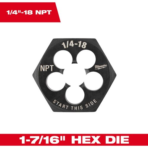 Main product image of 1/4" -18 NPT 1-7/16" Hex Threading Die, 49-57-5391
