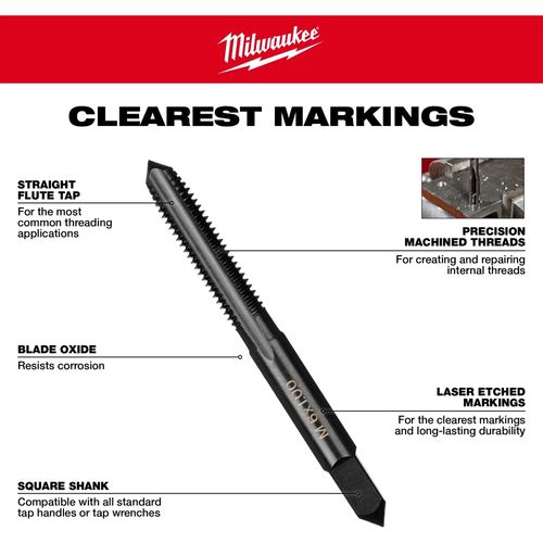 Main product image of 8-32 NC Straight Flute Plug Tap & #29 Drill Bit, 49-57-5521