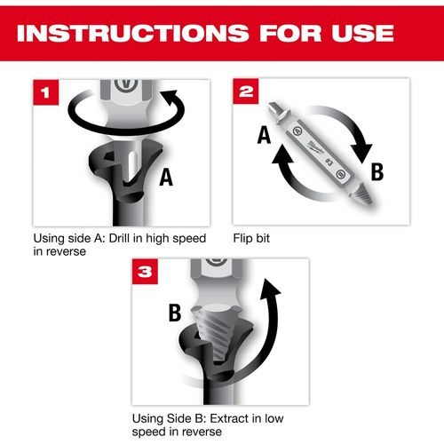 Main product image of 4 Piece M2 Steel Screw Extractor Set, 49-57-9001