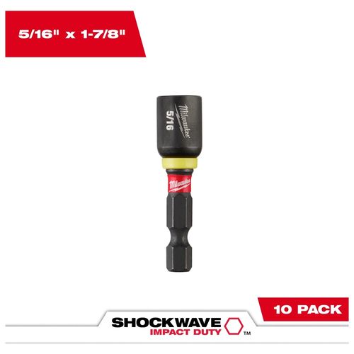 Main product image of SHOCKWAVE Impact Duty 5/16" x 1-7/8" Magnetic Nut Driver (Pack of 10), 49-66-0503