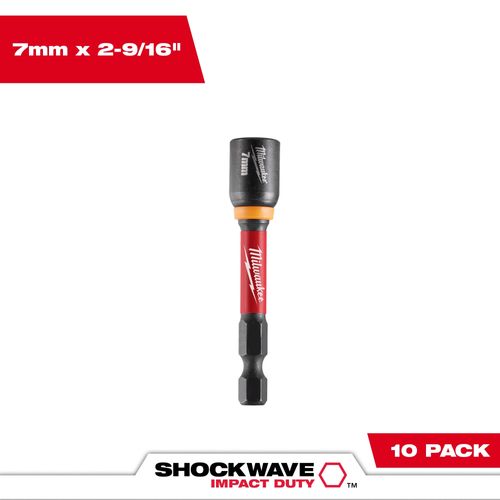 Main product image of SHOCKWAVE 7 mm x 2-9/16" Magnetic Nut Driver (10 Pack), 49-66-0707