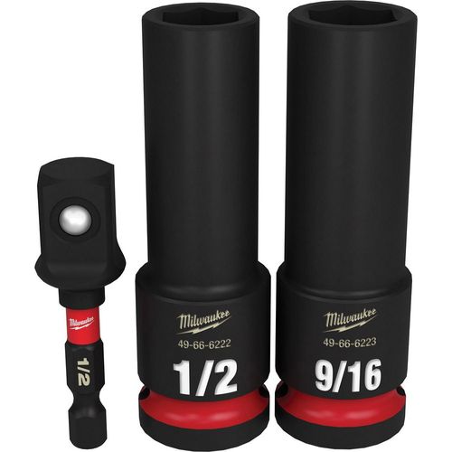Main product image of 3 Piece SHOCKWAVE Impact Duty 1/2" Drive SAE Deep 6 Point Socket Set, 49-66-4485
