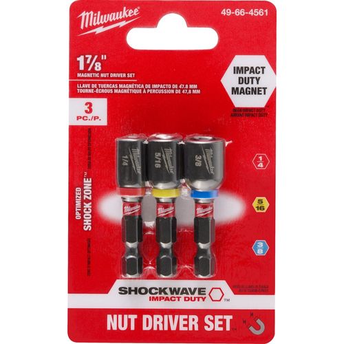 Main product image of 3 Piece SHOCKWAVE Impact Duty 1-7/8" Magnetic Nut Driver Set, 49-66-4561