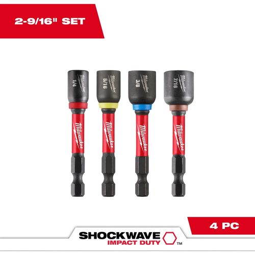 Main product image of 4 Piece SHOCKWAVE Impact Duty 2-9/16" Magnetic Nut Driver Set, 49-66-4566