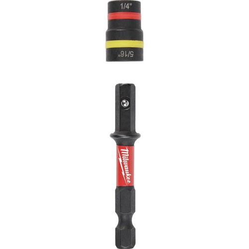 Main product image of SHOCKWAVE Impact Duty 1/4" and 5/16" x 2-1/4" QUIK-CLEAR 2-in-1 Magnetic Nut Driver (Pack of 25)