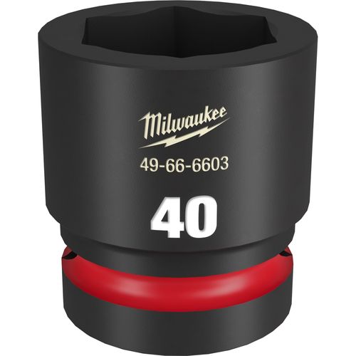 Main product image of SHOCKWAVE Impact Duty 1" Drive 40MM Standard 6 Point Socket, 49-66-6603