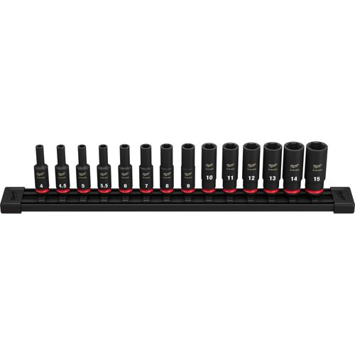 Main product image of 14 Piece SHOCKWAVE Impact Duty Metric Deep 6 Point Socket Set, 49-66-7003