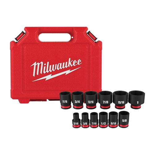 Main product image of 12 Piece SHOCKWAVE Impact Duty 3/8" Drive SAE Standard 6 Point Socket Set, 49-66-7005