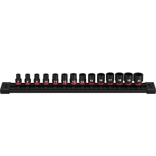 Main product image of 14 Piece SHOCKWAVE Impact Duty 3/8" Drive Metric Standard 6 Point Socket Set, 49-66-7007